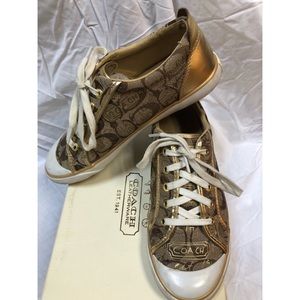Gold Coach sneakers